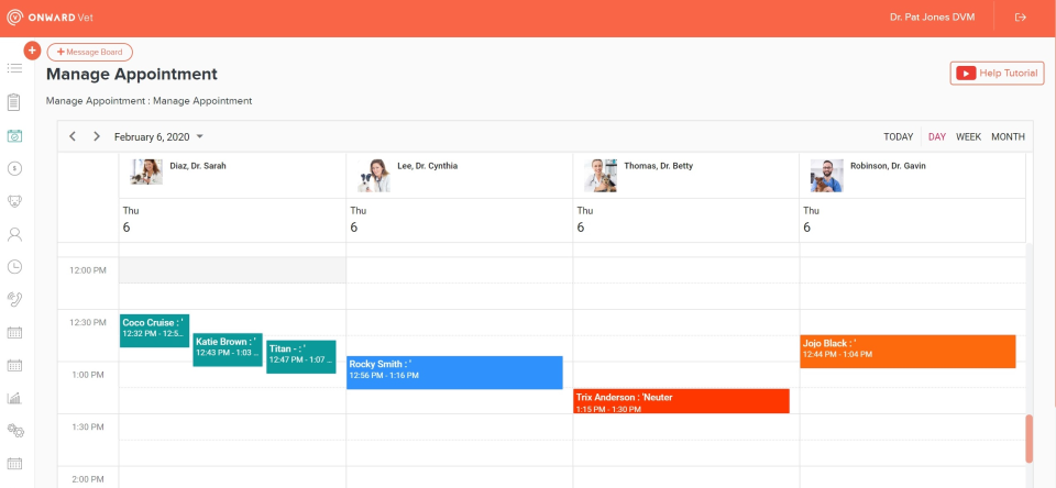 screenshot of Onward Vet